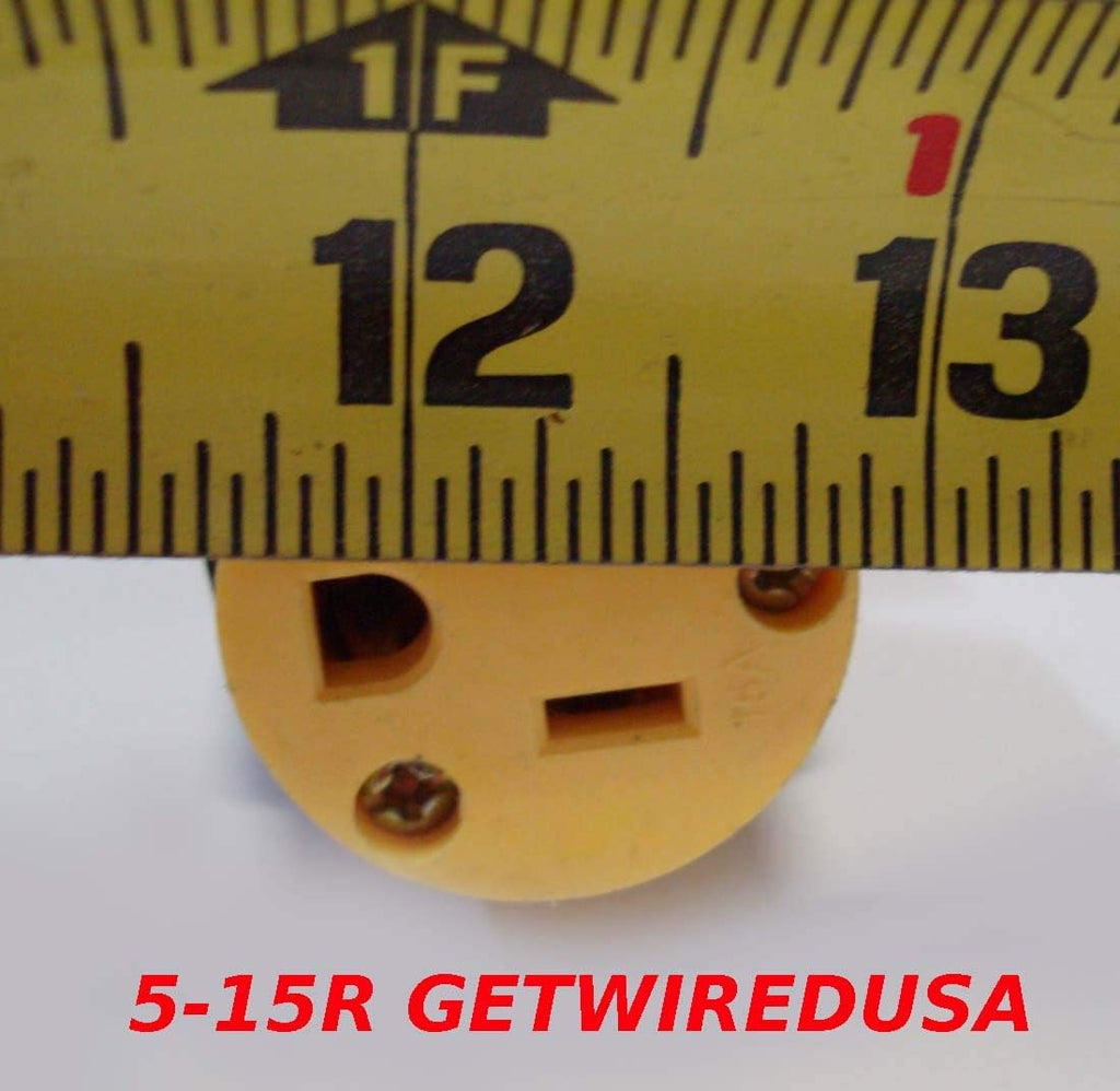 3-Pin Male Plug to 15 20A Receptacle Socket Adapter O4147