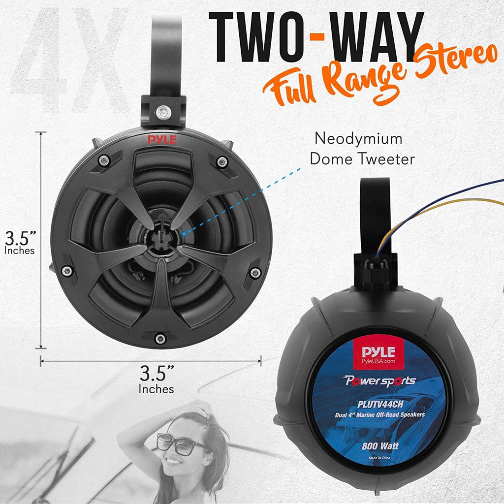 Waterproof 4 Channel Full Range Marine Speakers System L288316