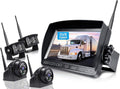 Wireless 3 Backup Camera System with 7 Inch DVR Touch Monitor, HD 1080P Digital Signal Wireless Rear View Camera Kit for RV Truck Trailer Camper P31379