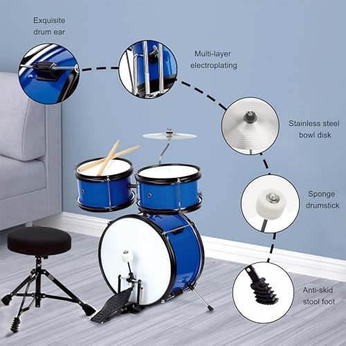 5-Piece Kids Drum Set with 13" Bass Drum P6158