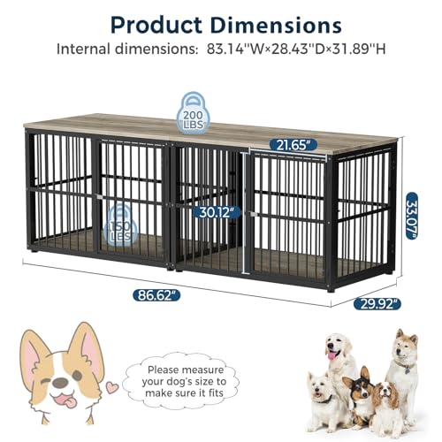 Brown Wooden Dog Crate Furniture TV Stand J454311