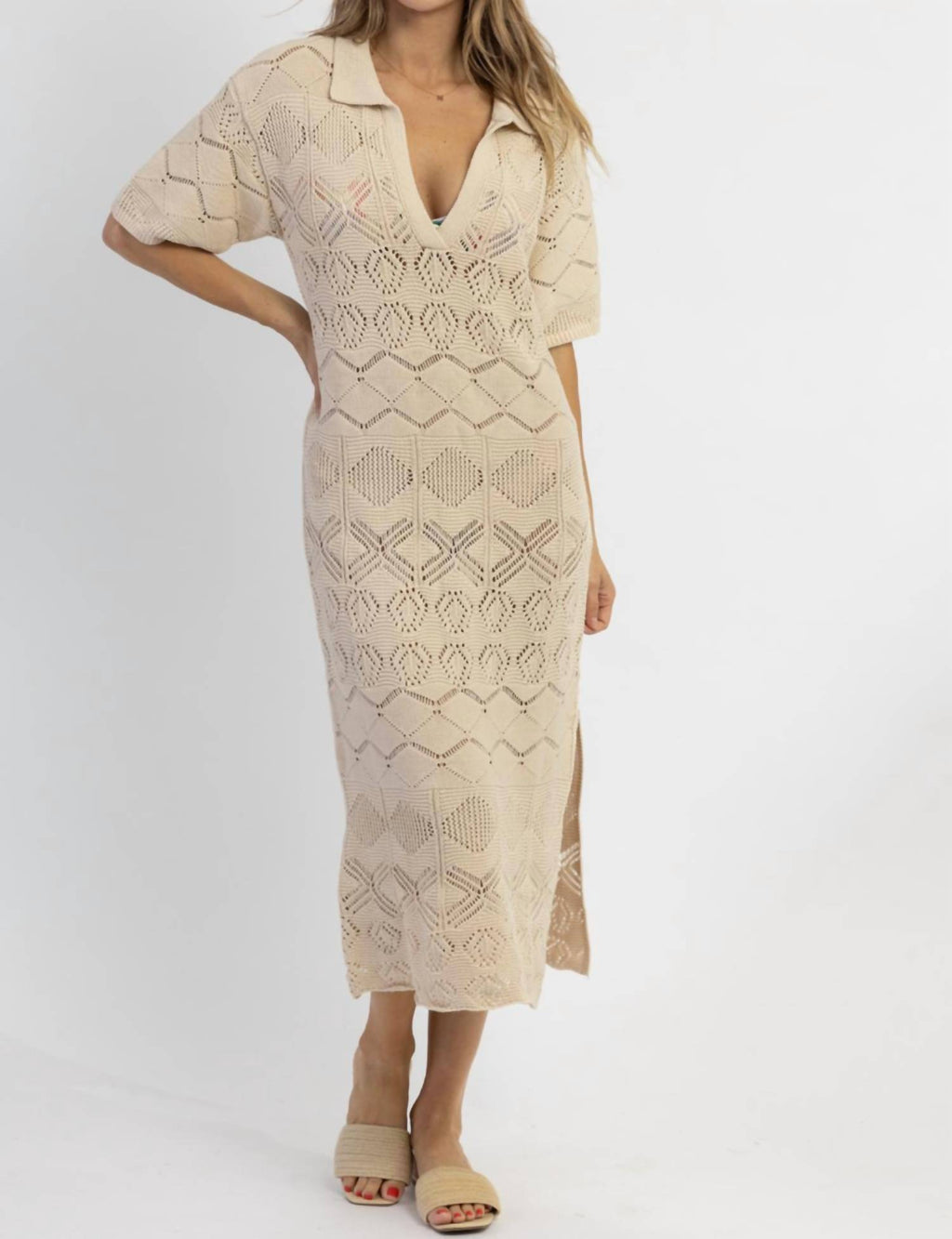 Crochet Midi Dress O864