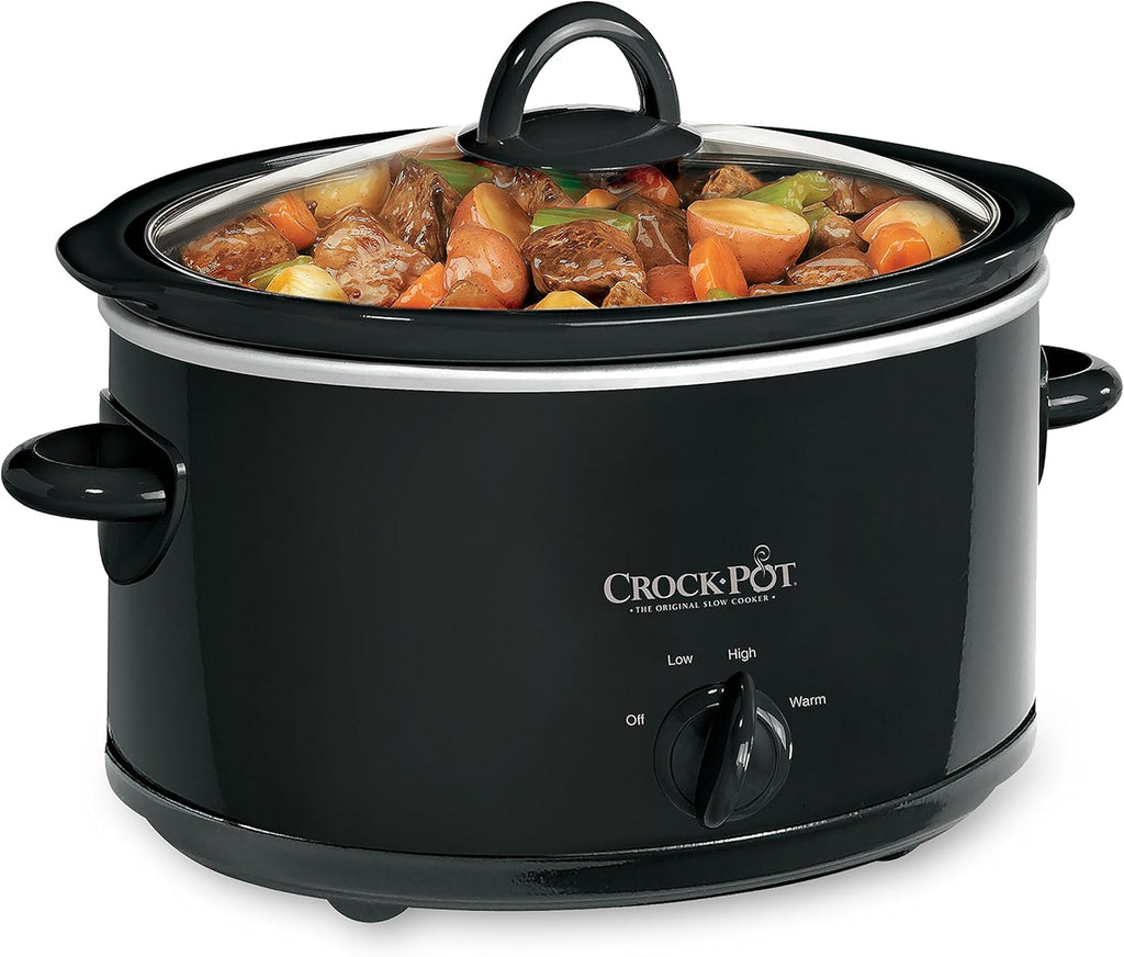 Black 4-Quart Manual Slow Cooker V508
