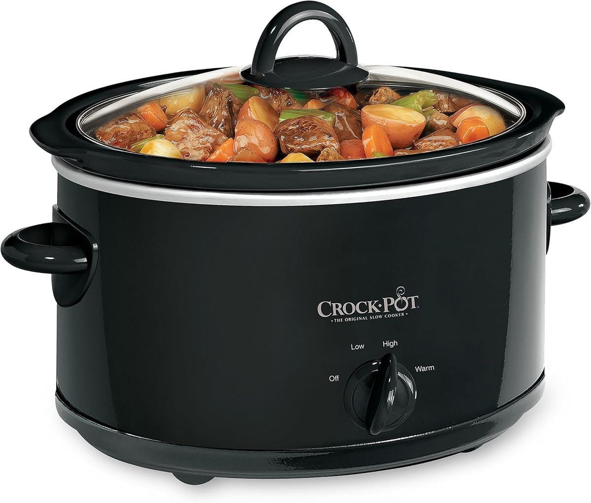 Black 4-Quart Manual Slow Cooker V508
