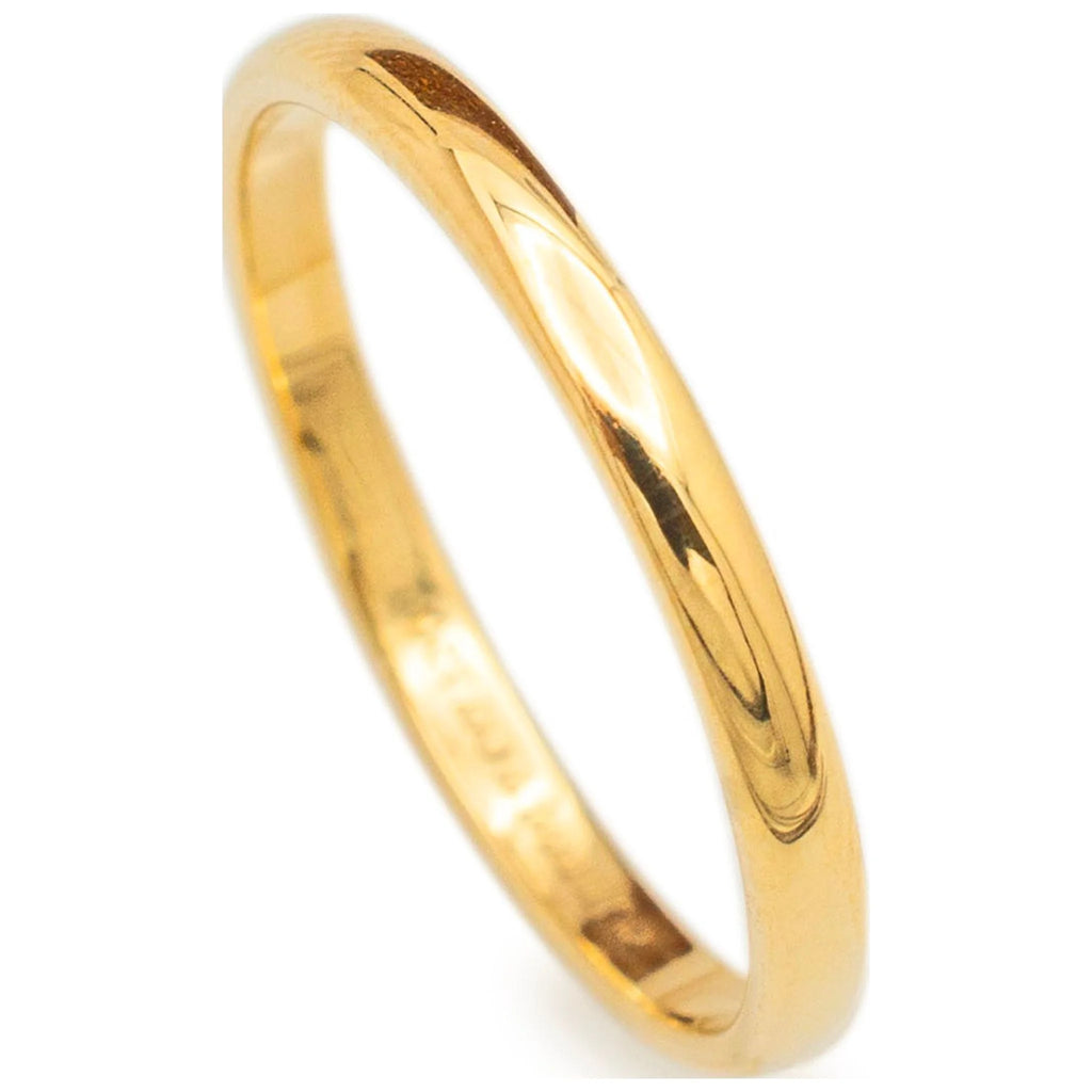 18K Yellow Gold Wedding Band Ring N240
