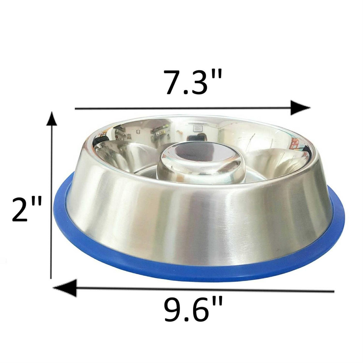 Slow Feed Anti Bloat Dog Bowl with Silicone Base I830