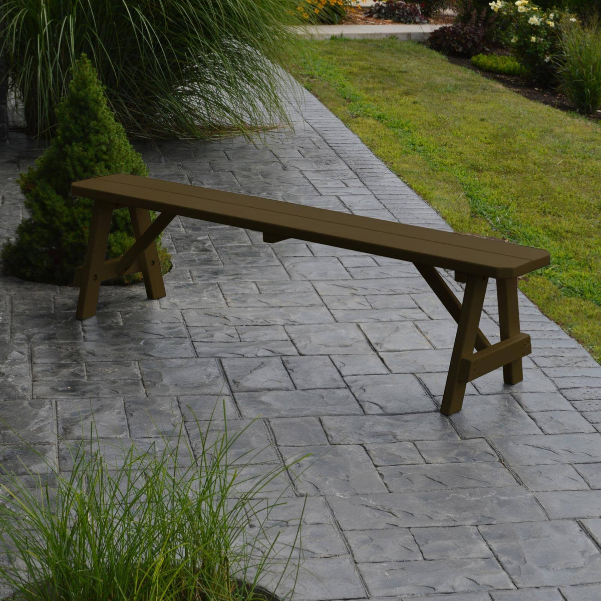 Yellow Pine Backless Bench N569
