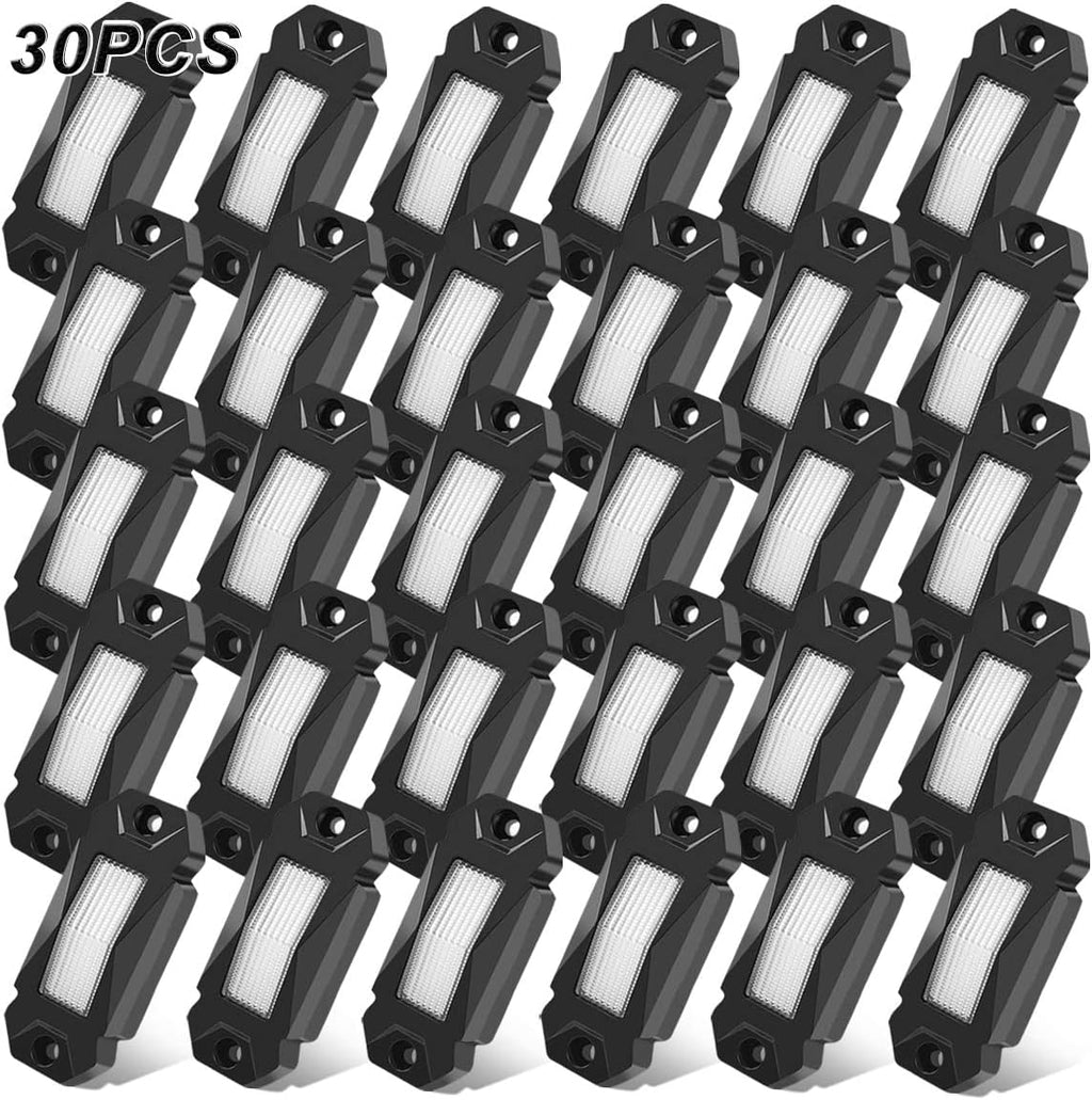 White 30PCS LED Rock Lights for Car Truck ATV UTV SUV U9387