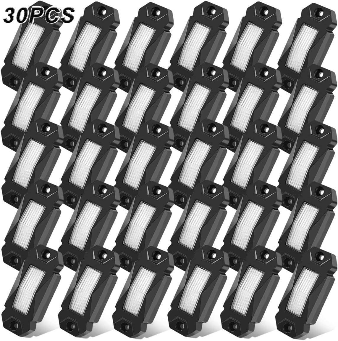 White 30PCS LED Rock Lights for Car Truck ATV UTV SUV U9387