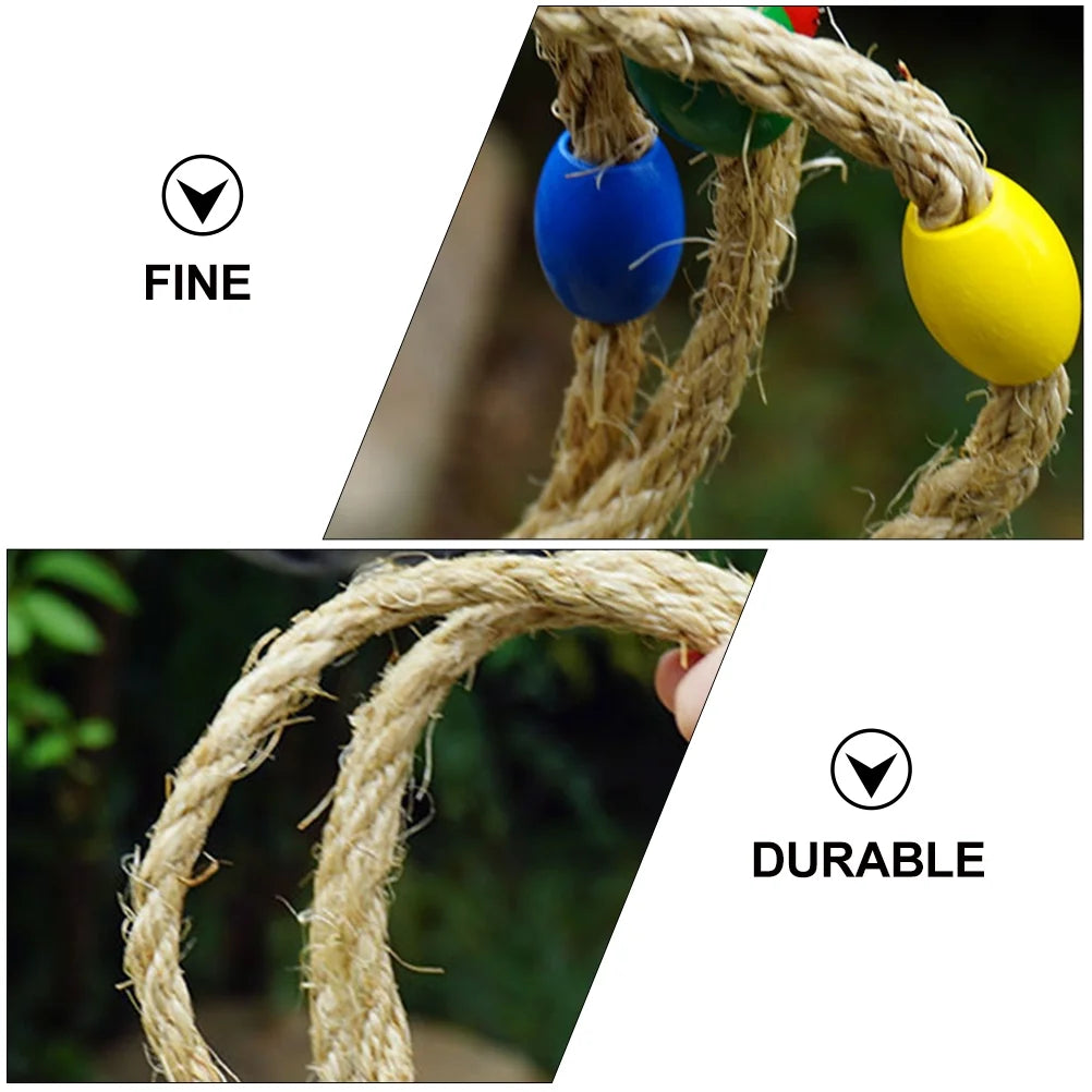 30 PCS Natural Rope Throwing Toss Rings S551267