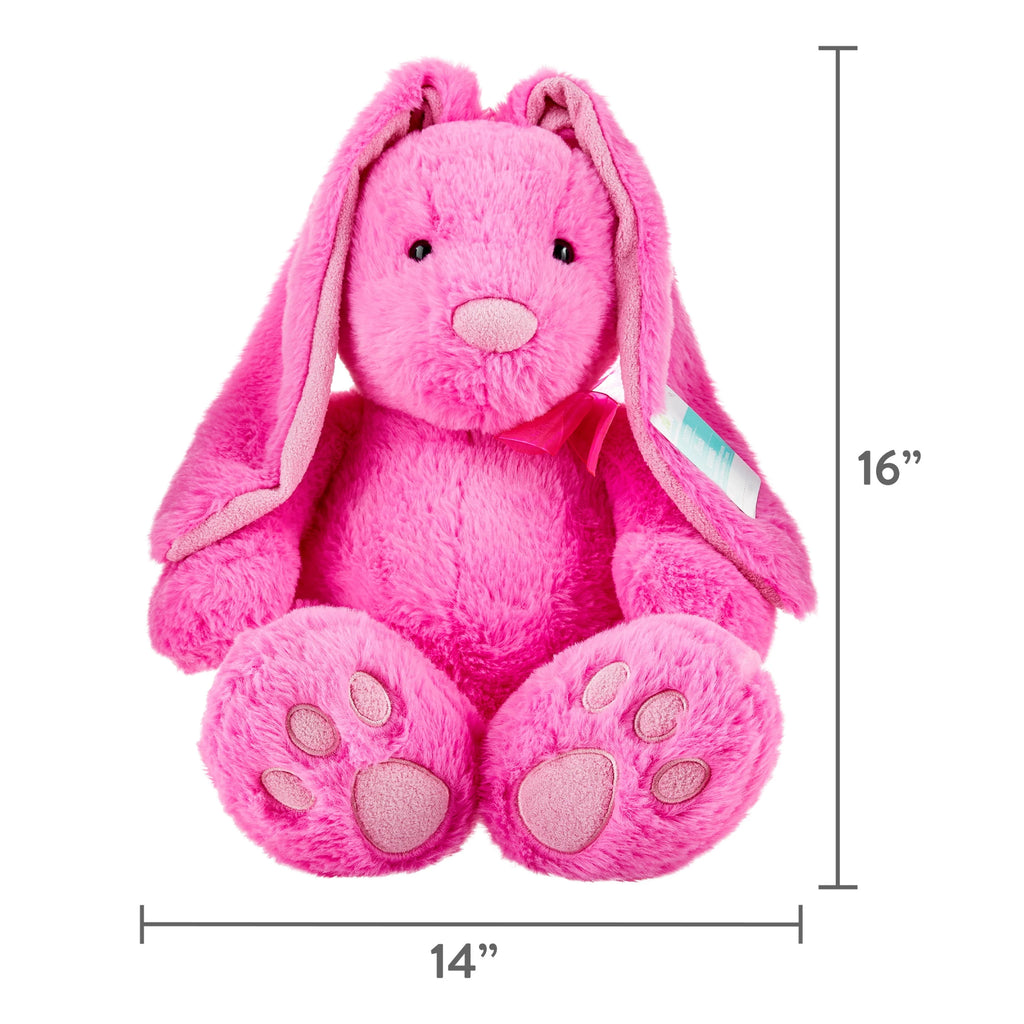 Large Pink Long Ear Bunny Plush 21 in J395023