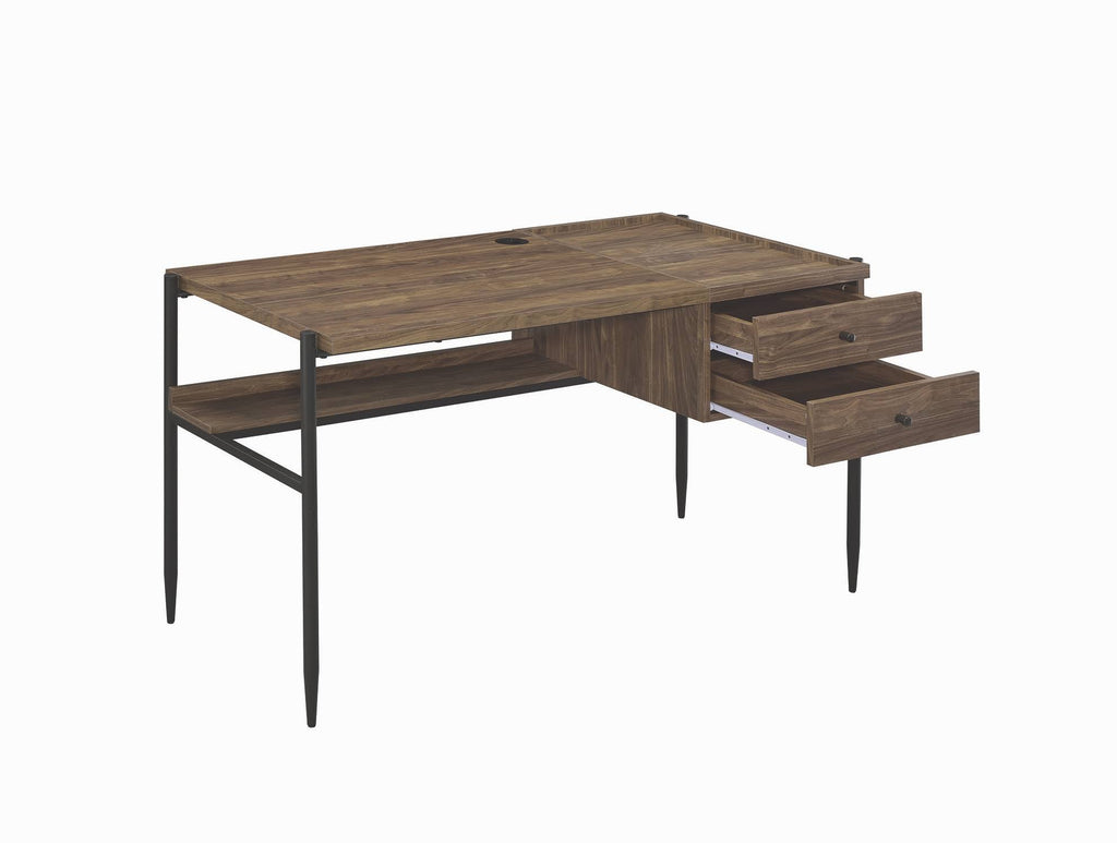 Aged Walnut 3-Shelf Bookcase A62539
