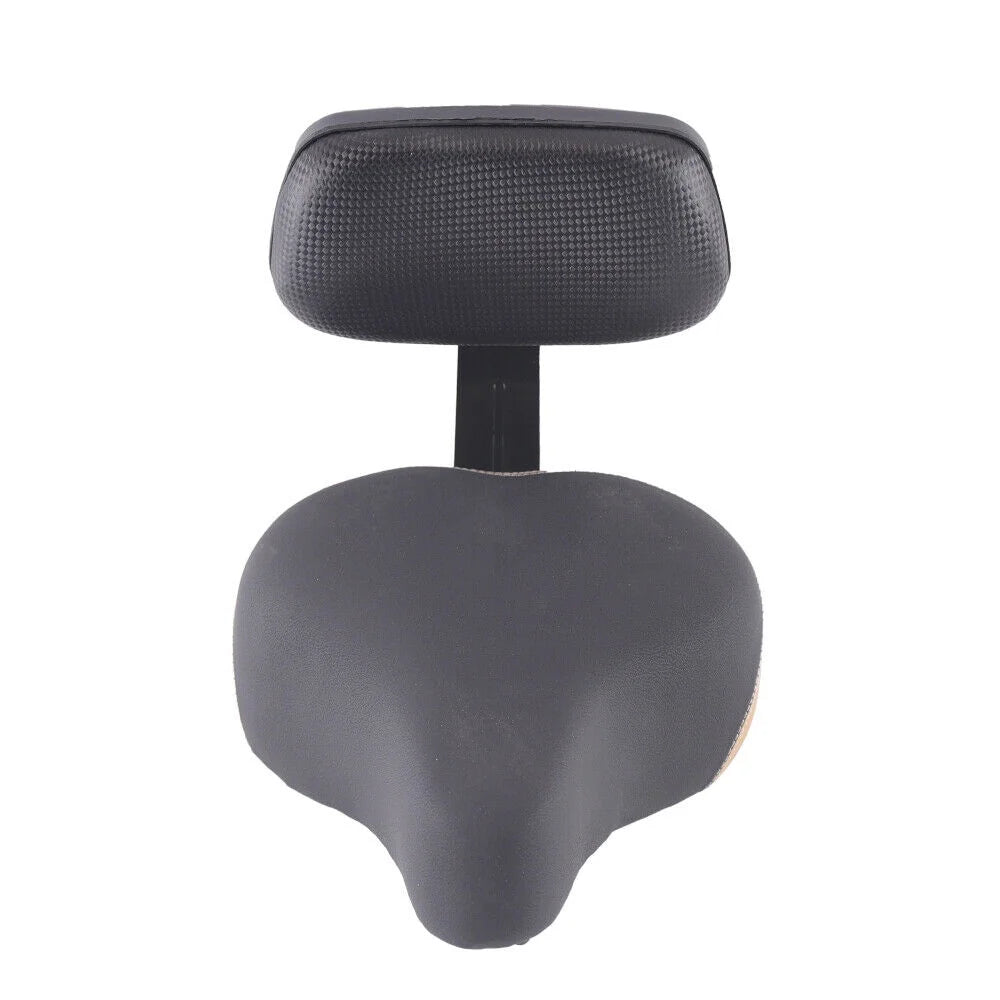 Black Comfort Bicycle Seat Saddle with Soft Back Rest 12" x 10" P833