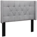 King Light Gray Linen Headboard S111