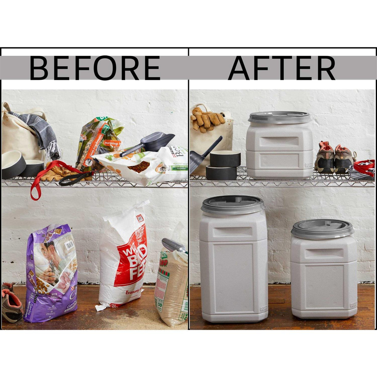 Pet Food Storage Container with Scoop V6047