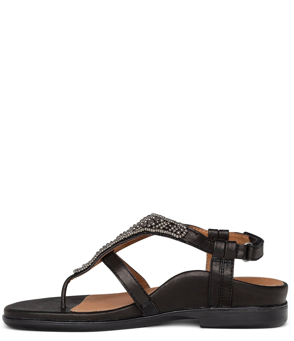Sheila Black Leather Shoes K109
