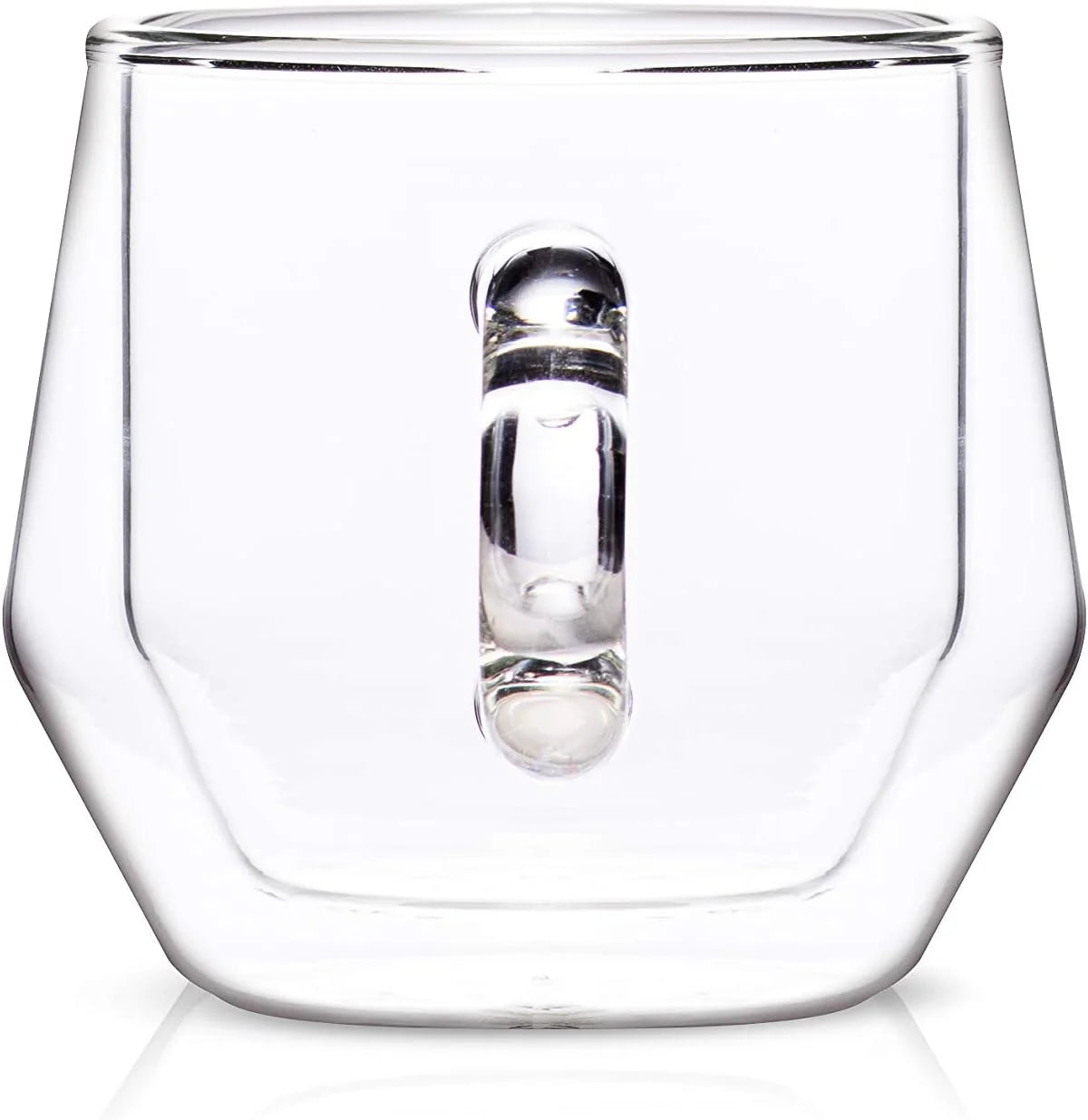 Clear 4Oz Double Walled Glass Espresso Cups with Handles D24058