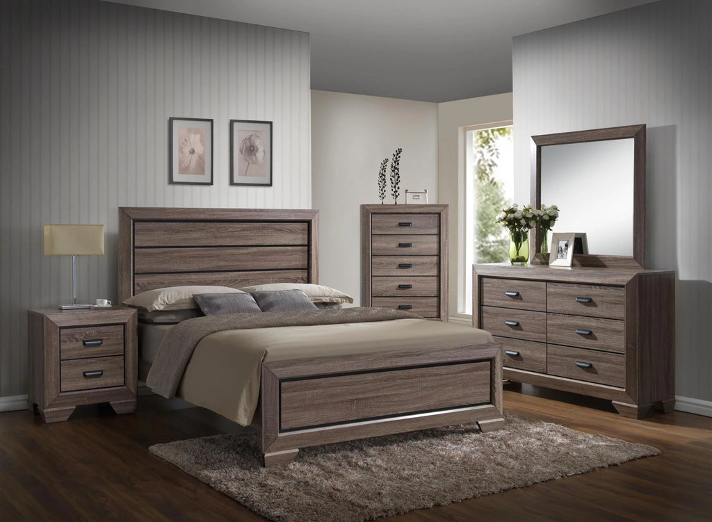 Rustic Wooden Brown Queen Bedroom Set S606121