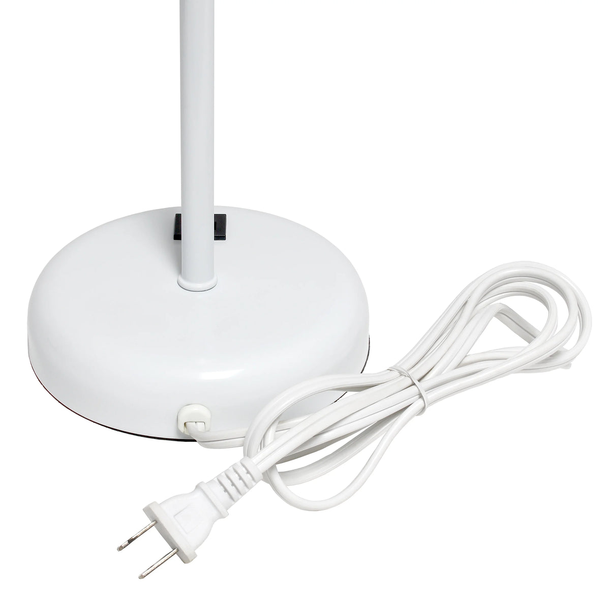 White Stick Lamp with Fabric Shade D54004