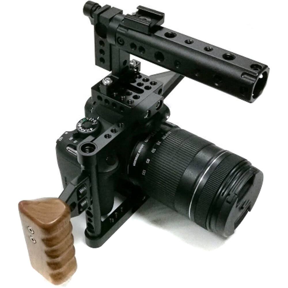 Camera Cage with Top Handle and Wood Grip Y69636