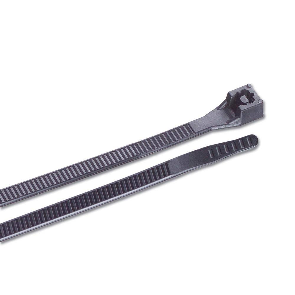 Black 11 in. Cable Tie 75 lb. 100-Pack Case of 10 M8747