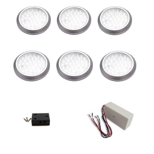 LED Under Cabinet Puck Light Kit 6-Pack C53951