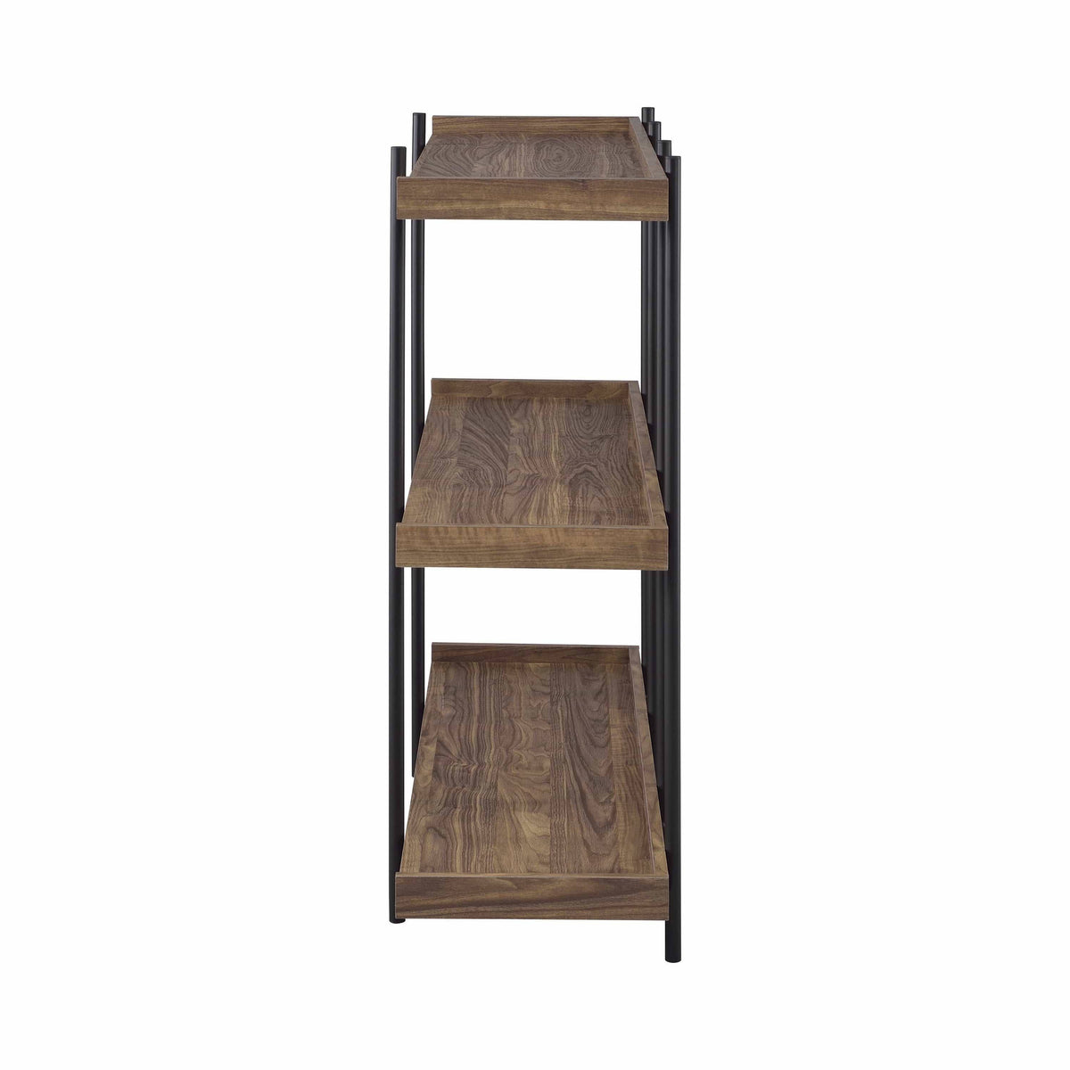Aged Walnut 3-Shelf Bookcase A62539