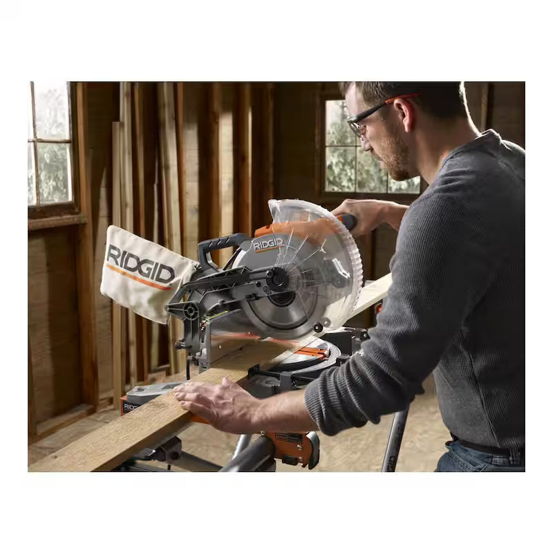 15 Amp 10 in. Corded Dual Bevel Miter Saw with LED Cut Line Indicator K152540