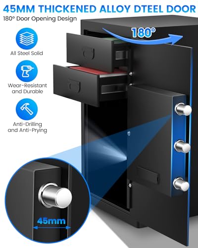 2.6 Cuft Fireproof Home Safe Box with Digital Safe Keypad Key B56320