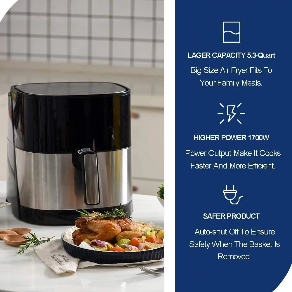 5.3 Quart Stainless Steel Air Fryer M2550
