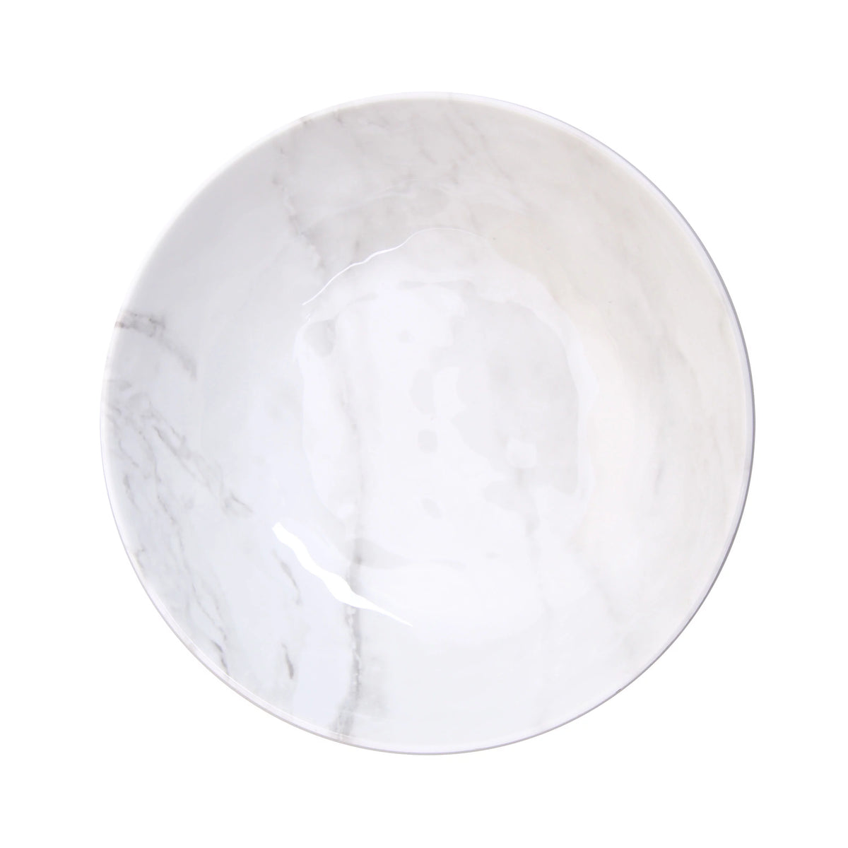 12-Piece Melamine Grey and White Marble Dinnerware Set S809389