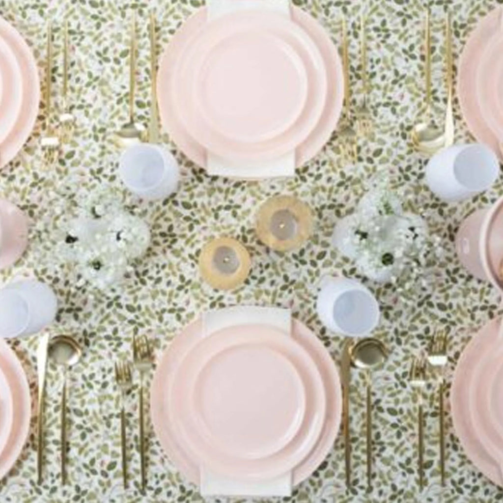 10.6" Round Pink Disposable Plastic Plates (90 Pack) N301467