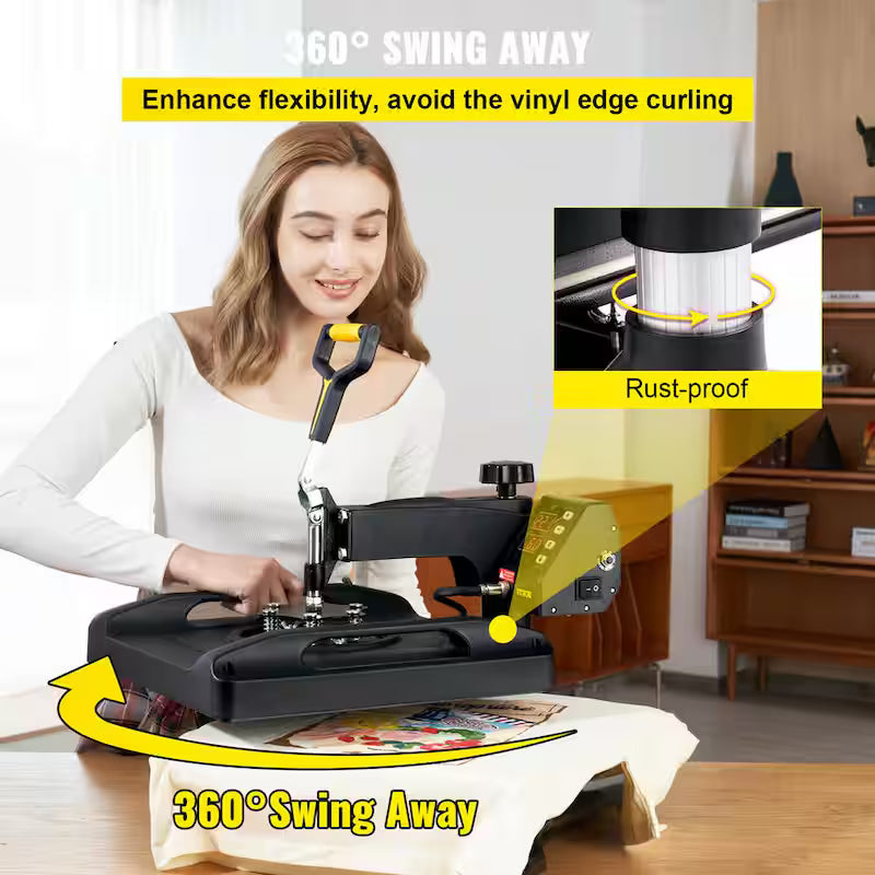 15 in. x 15 in. 5 in 1 Heat Press Machine Black A476935