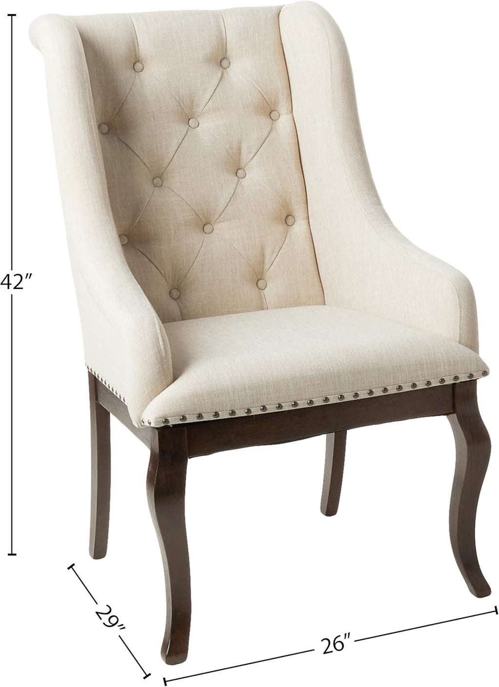 Antique Java and Cream Arm Chairs (Set of 2) X740