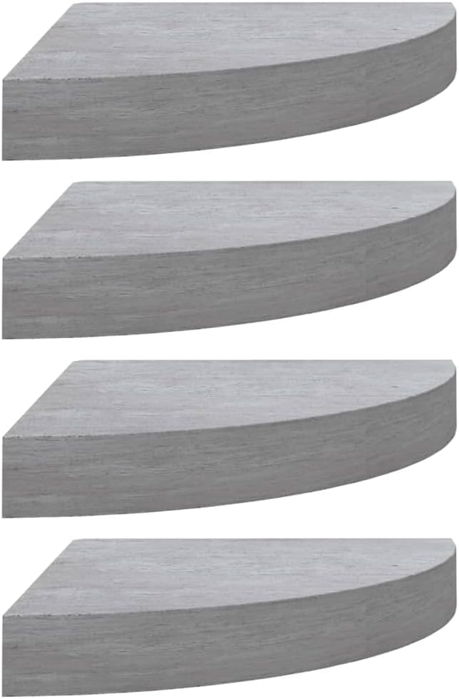 4 pcs MDF Corner Wall Shelves 13.8" x 13.8" x 1.5" Y485617