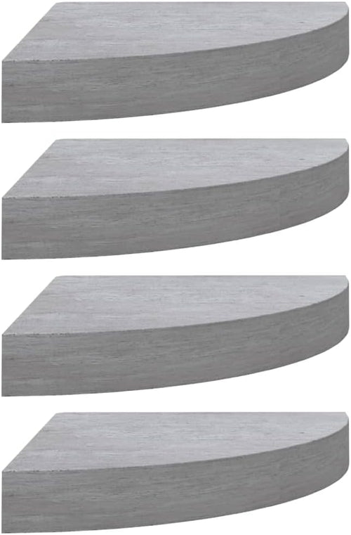4 pcs MDF Corner Wall Shelves 13.8" x 13.8" x 1.5" Y485617