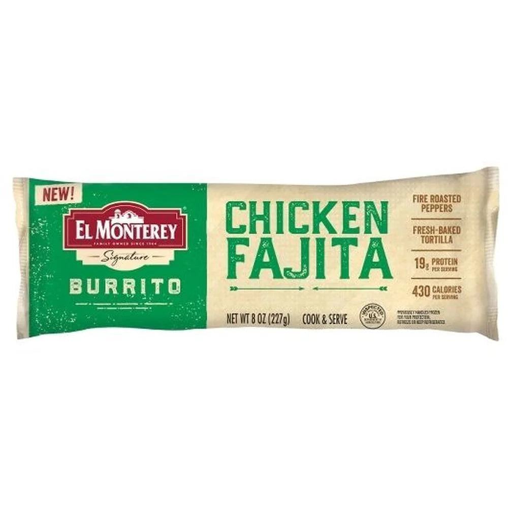 Chicken Fajita Burrito, 8 Ounce, 12 per case W418353