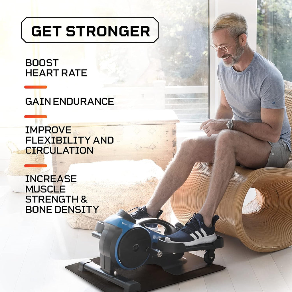 Blue Under Desk Elliptical Pedal Exerciser M669