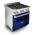 30 in. Stainless Steel Gas Burner Electric Oven Range F44065