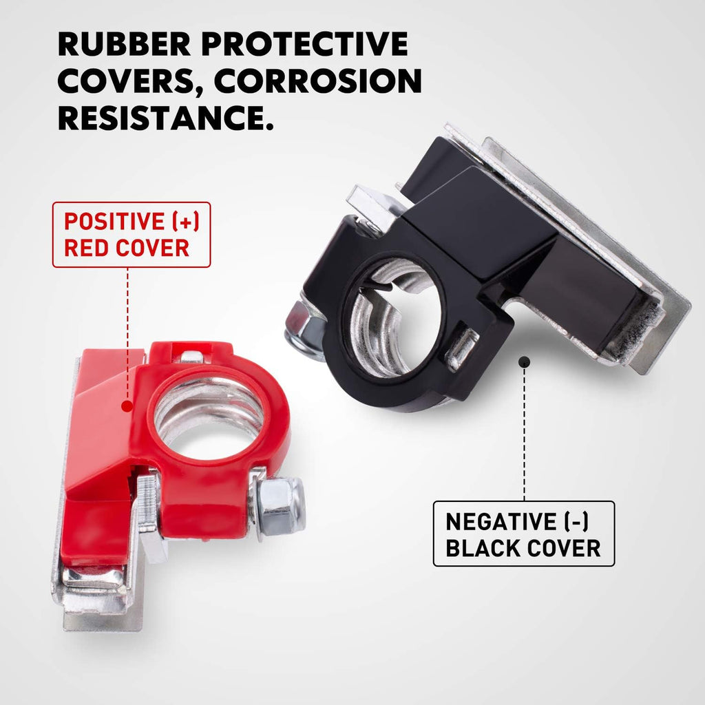 Top Post Battery Terminal Connectors with 3 Way, Copper Plate, Pack of 2 R33098