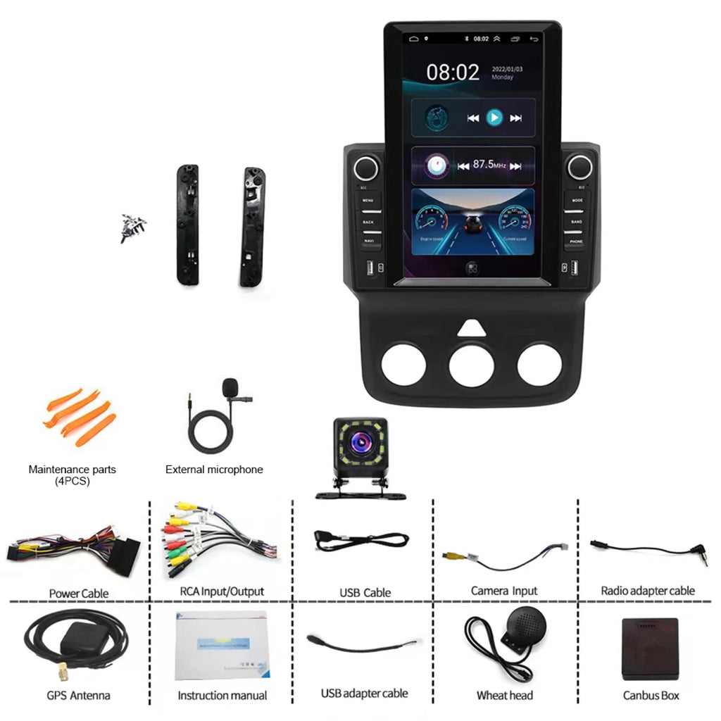 9.7 Vertical Car Radio Stereo IPS Android 12.0 GPS Navigation A4747