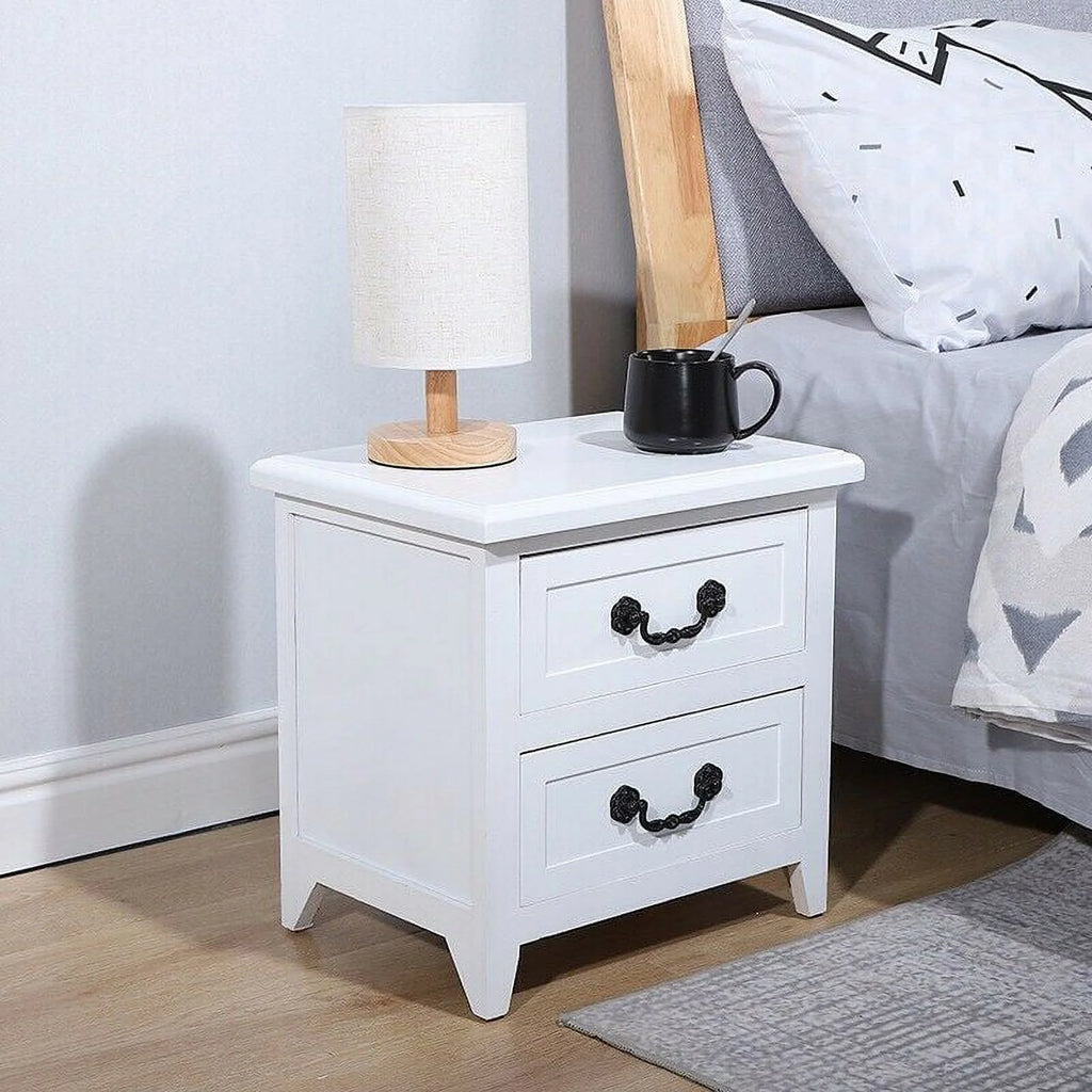 Solid Wood 3-drawer Nightstand B394