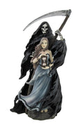 Blue Gown Hooded Grim Reaper and Witch Figure N74770