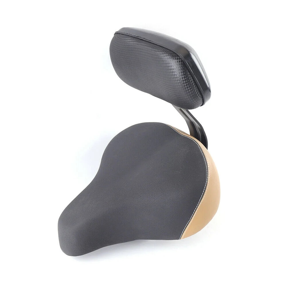 Black Comfort Bicycle Seat Saddle with Soft Back Rest 12" x 10" P833