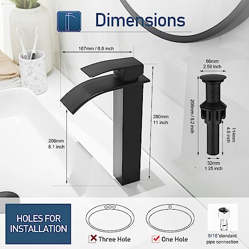 Brushed Nickel Waterfall Vessel Sink Faucet H908838