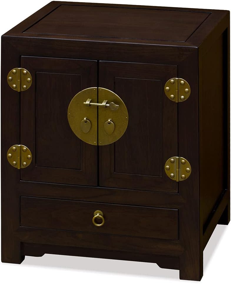 Dark Espresso Elmwood Chinese Ming Cabinet D9847