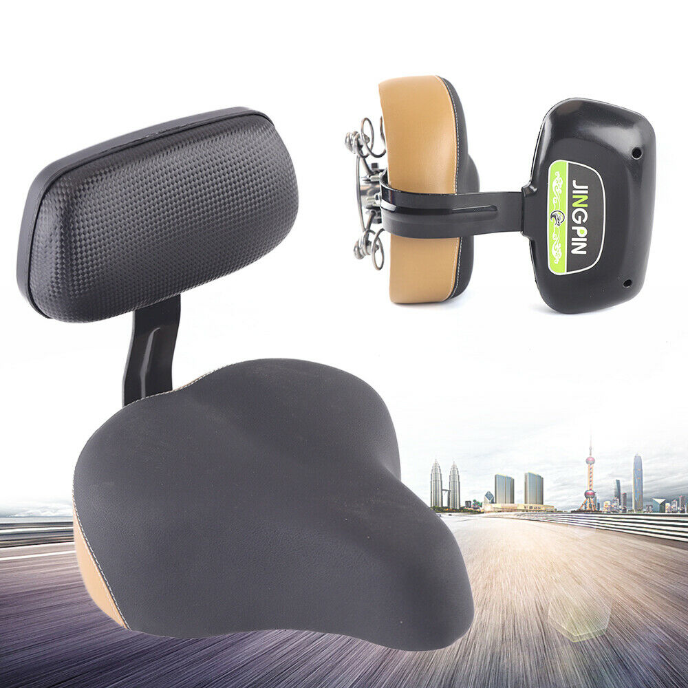 Black Comfort Bicycle Seat Saddle with Soft Back Rest 12" x 10" P833