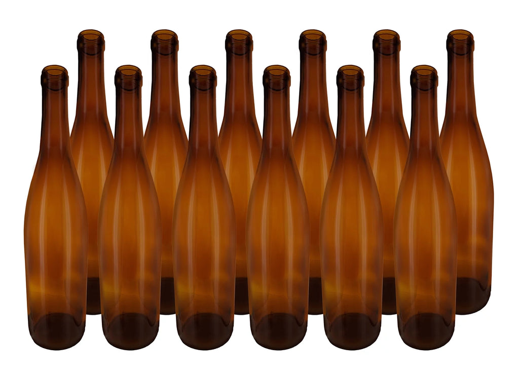 750 ml Amber Glass Hock Bottles, 12 per case S4249