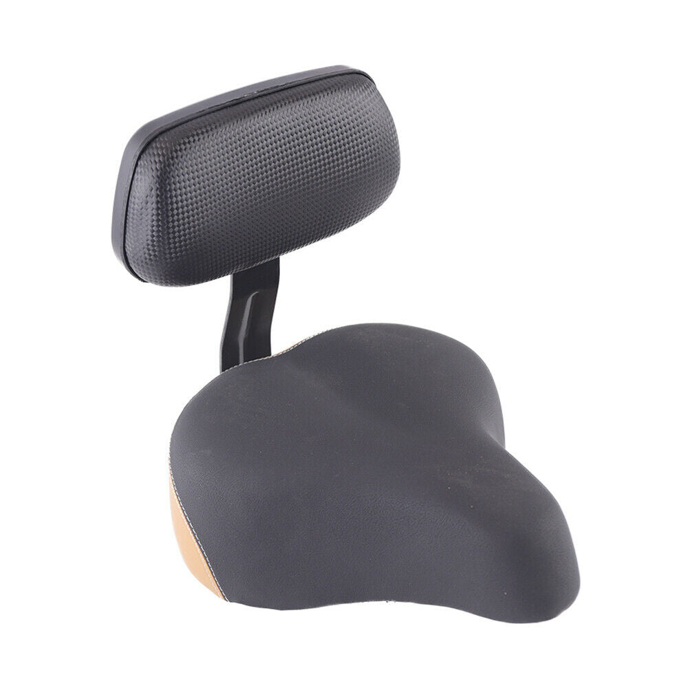 Black Comfort Bicycle Seat Saddle with Soft Back Rest 12" x 10" P833