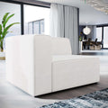 White Left-Facing Fabric Sofa M52498